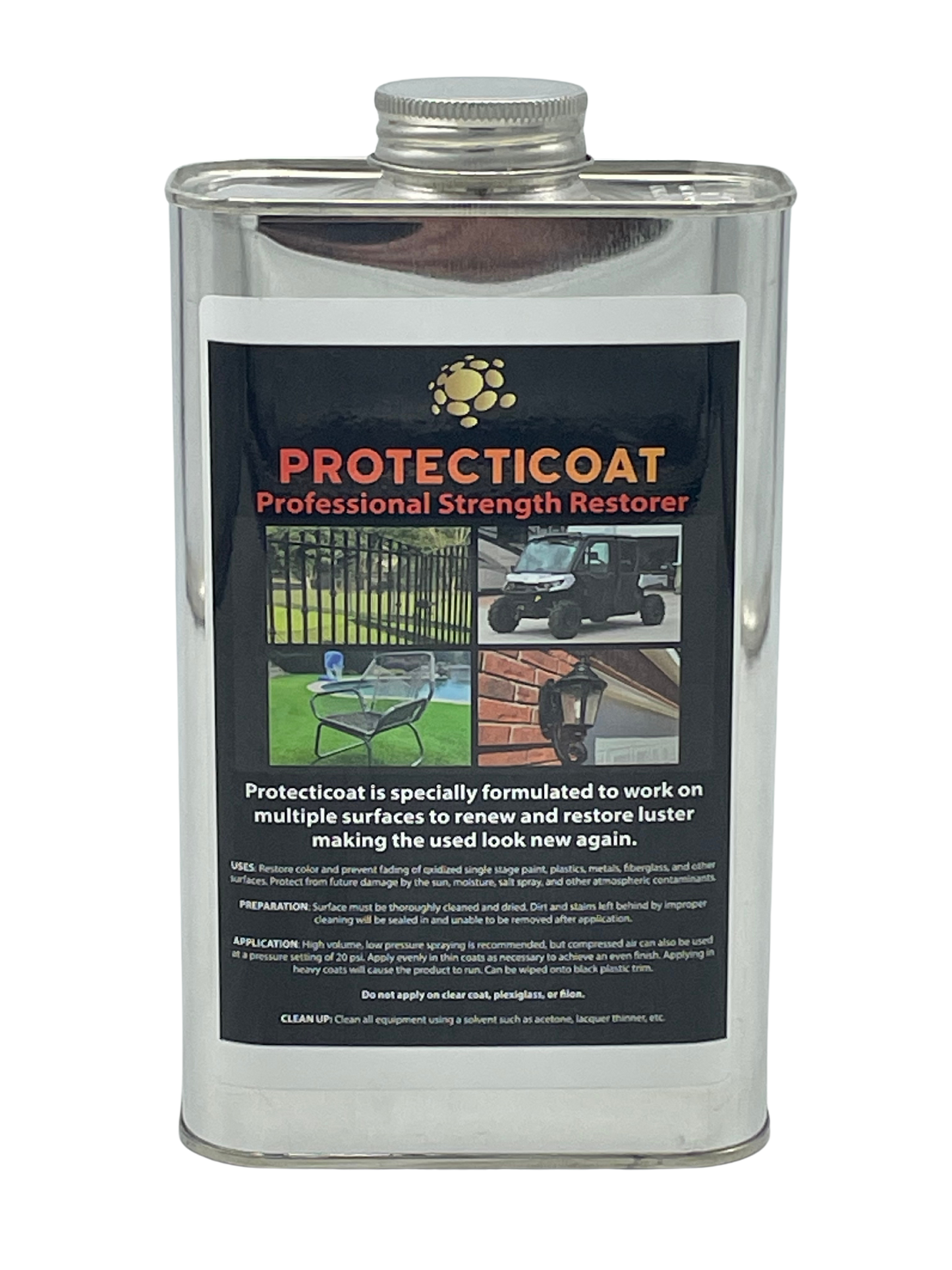 Protecticoat Oxidation Remover & Plastic Restorer - Protective Coating for Metal, Plastics, Fiberglass and Single Stage Paint (1 Quart)