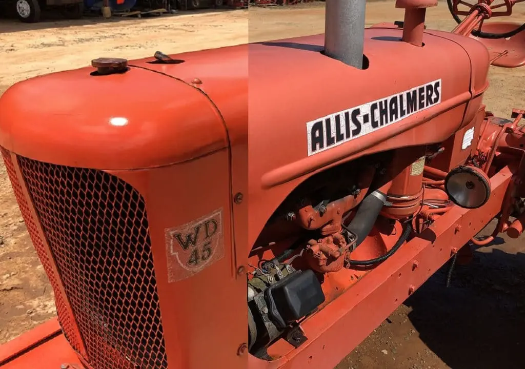 Allis Chambers WD45 Before and After shot